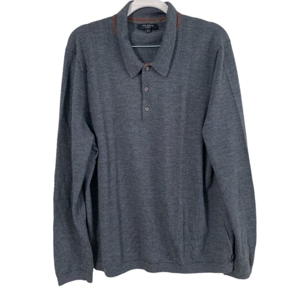 Ted Baker who cares wins merino wool sweater shirt 7
